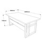 Hanah Home Conjunto de Muebles de Oficina Mn07-Ba con Mesa de Estudio y Mesa de Centro
